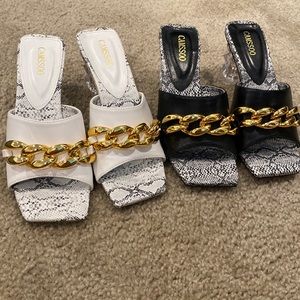 TWO like new Camssoo mules